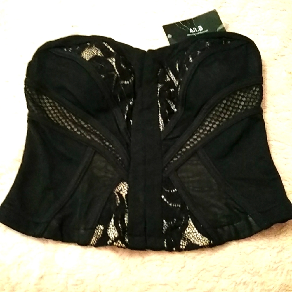 Sexy & Classy Black 🖤 Nude Mesh & Lace Bustier